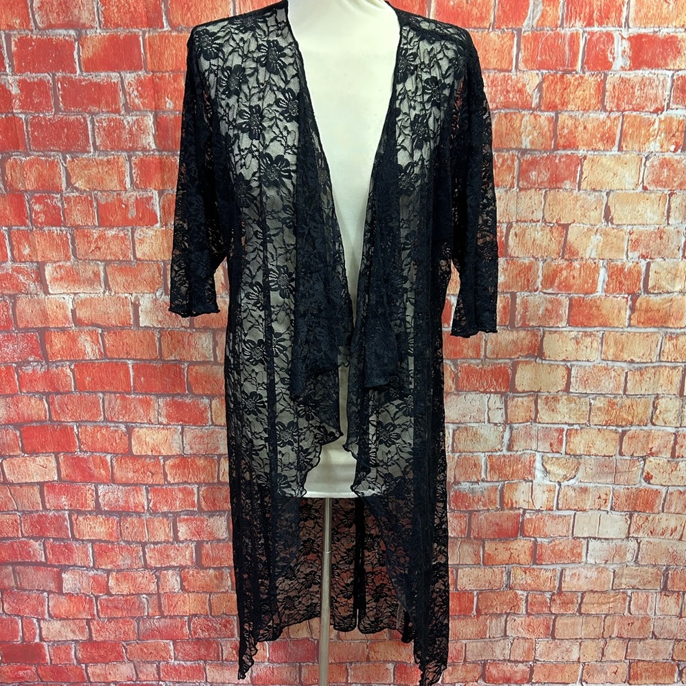 LuLaRoe Shirley Black Lace Kimono